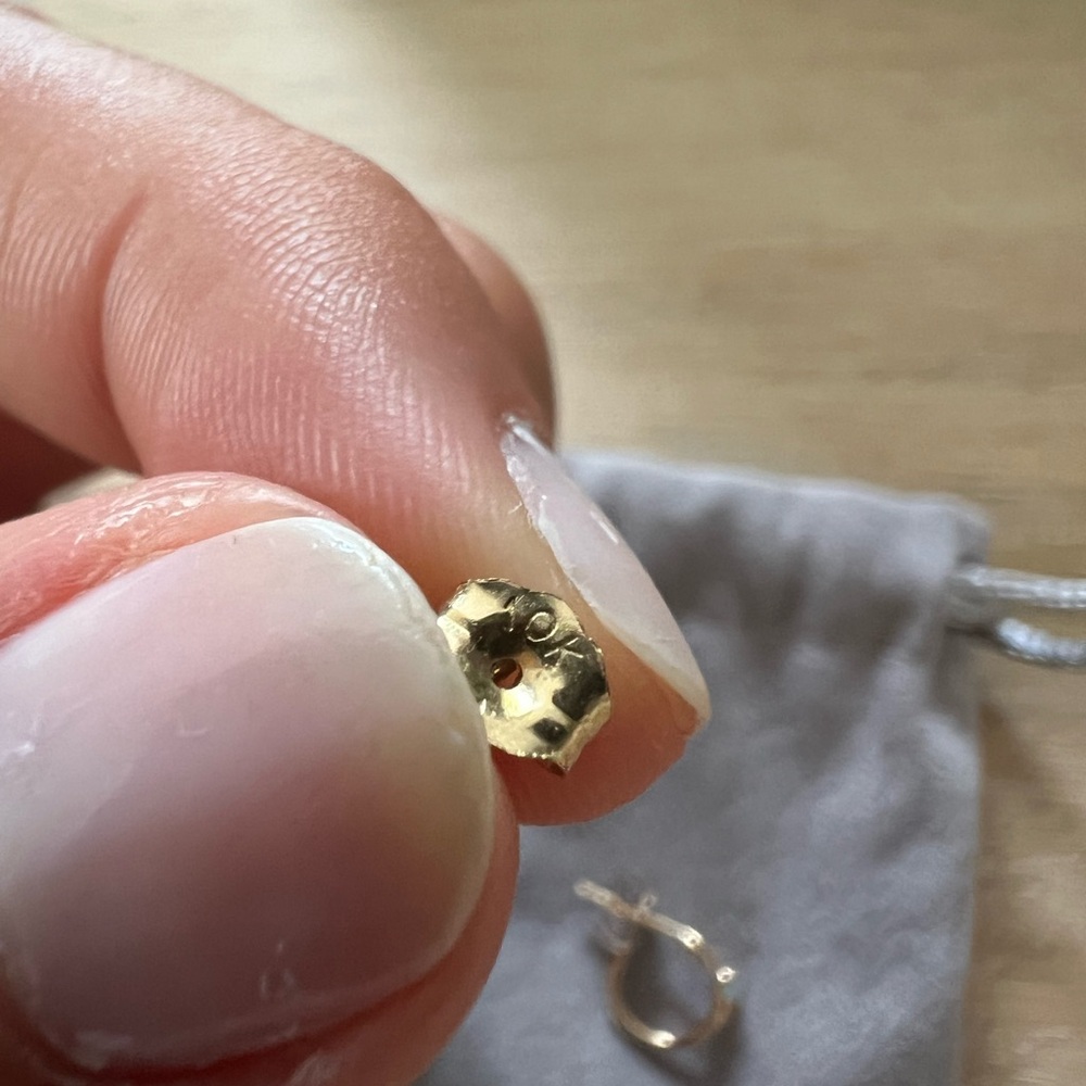 WWAKE Three Stone Opal Huggies - Picture 7 of 7